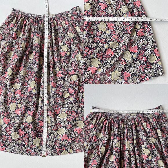 Vtg 70's Full Pleated Floral Midi Skirt Sz 16 CENTURY OF BOSTON Cottagecore - Picture 7 of 8